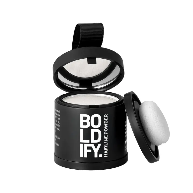 Boldify Poudre de Ligne Capillaire (LARGE, 10 g) – Retouche racines et gris, pour femmes et hommes – Tenue 24 h sans taches