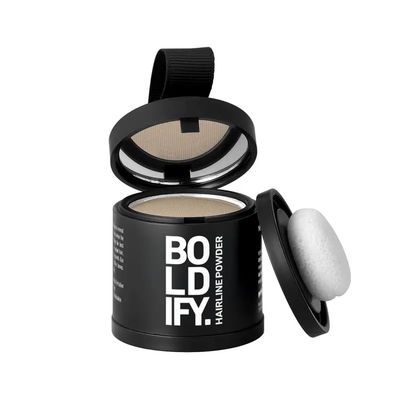 Boldify Poudre Ligne Cheveux (10 g) – Couverture Racines Gris, Blond Clair – Résistance 24 h