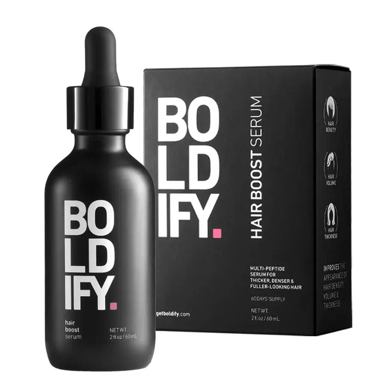 Boldify Sérum Croissance Cheveux - 2 oz, 30+ actifs + 4 peptides cliniquement étudiés, soin cuir chevelu léger