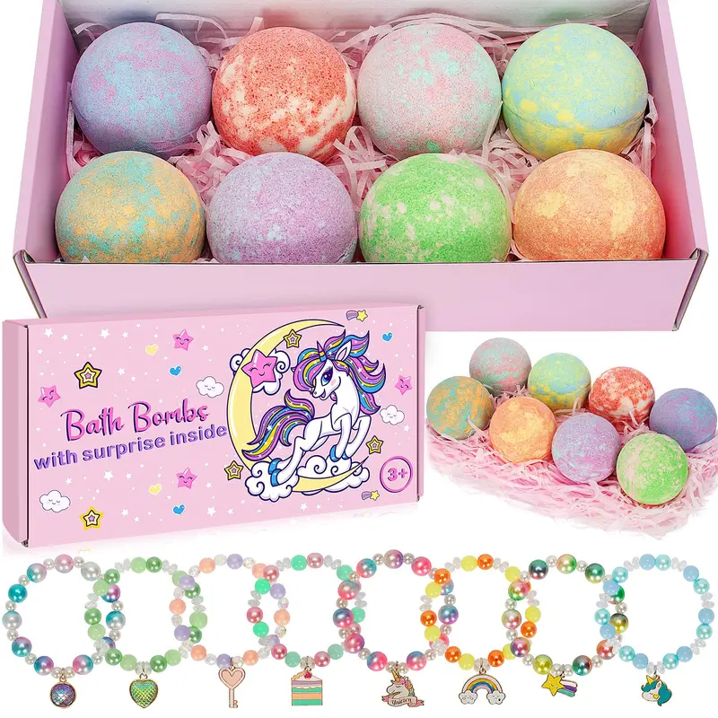 Bombes de Bain Licorne Duchong – 8 pièces avec surprise pour filles et enfants