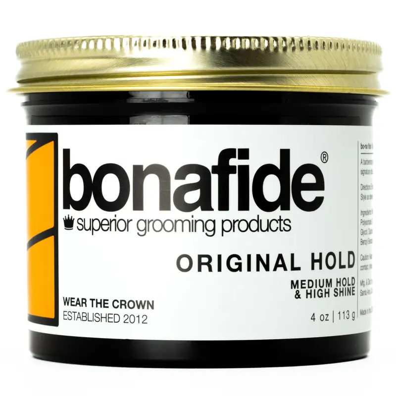 Bona Fide Pomade Original – Maintien Moyen & Brillance Élevée, Pommade à Base d’Eau, Sans Résidus - Facile à Rincer, Parfum Pamplemousse Rose | 4 oz (113 g)