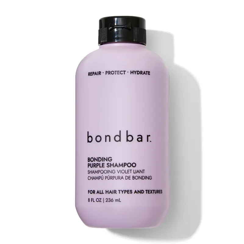 Bondbar Shampoing Violet Éclaircissant pour Cheveux Blonds, Décolorés et Gris – Neutralise le Brassage, Répare et Hydrate | Végan, Sans Cruauté, 237 ml
