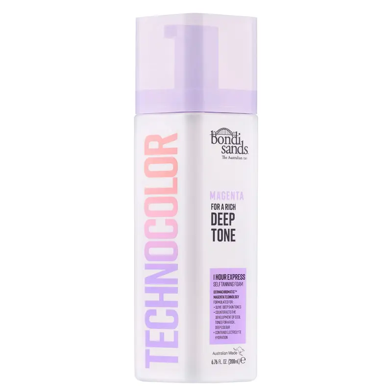 Bondi Sands Technocolor Magenta – Mousse Auto-Bronzante 1 Heure Express pour Teints Olive à Foncés (6,76 oz) | Bondi Sands
