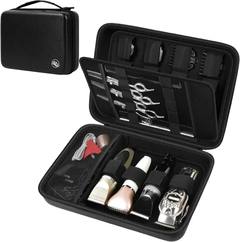 Boobowl — Étui de voyage robuste pour tondeuses et kit barberie – Noir