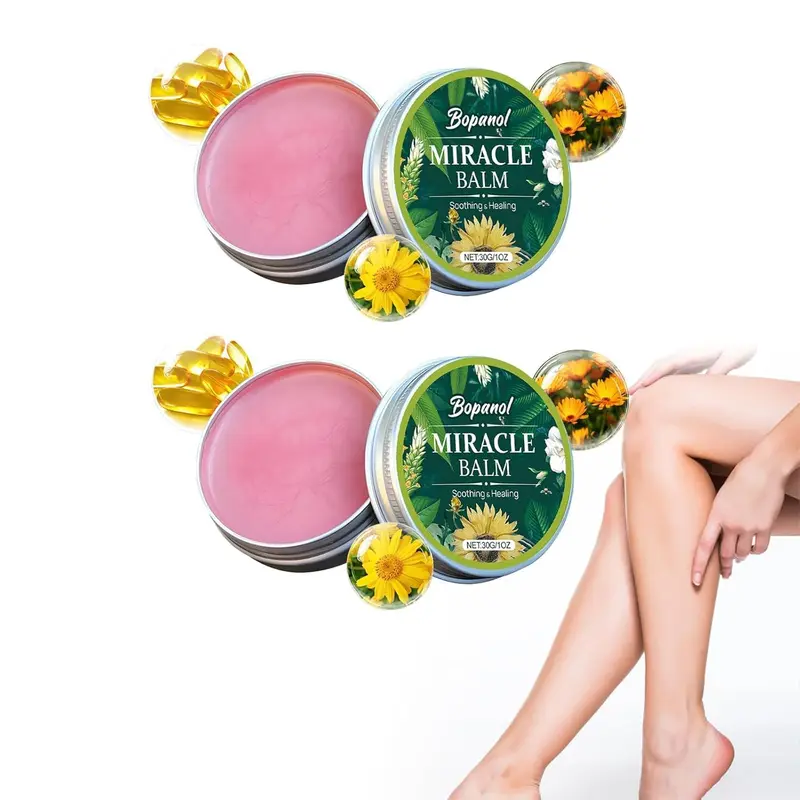 Bopanol Miracle Balm – Baume miracle pour jambes et corps, hydratation 24h, peau apaisée (2 pièces)