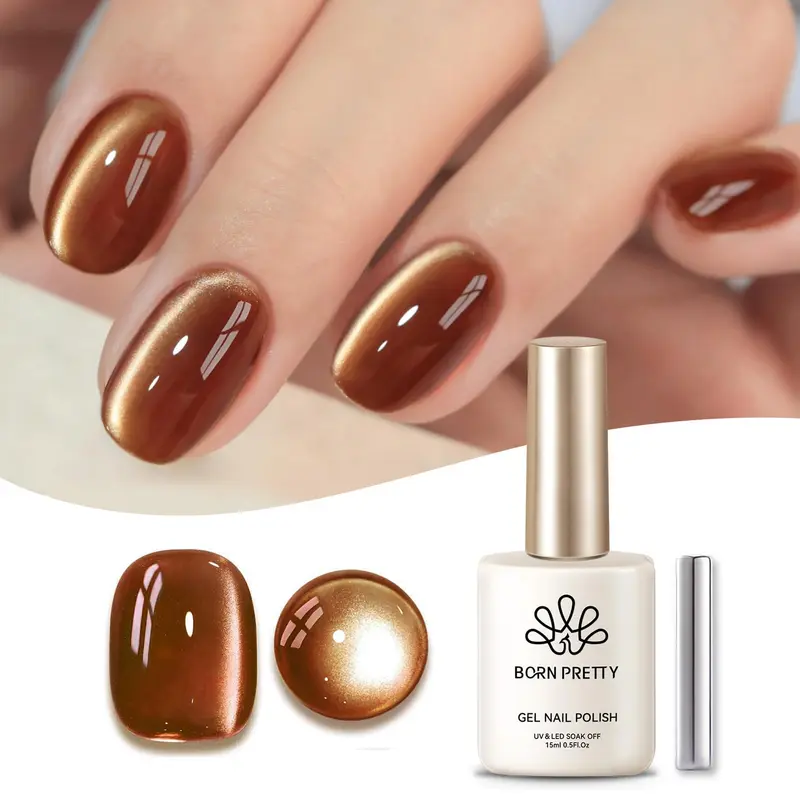 Born Pretty Gel ŒIL DE CHAT Magnétique – Brown Moonlight, 15ml