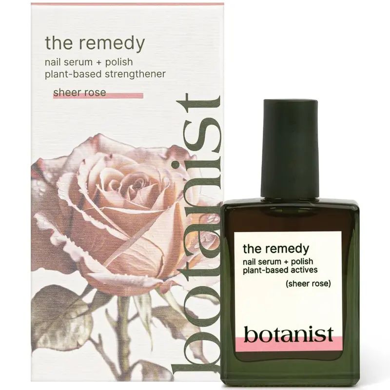 Botanist The Remedy | Vernis Fortifiant pour Ongles Rose – Répare et Durcit, 84% Végétal, Vegan