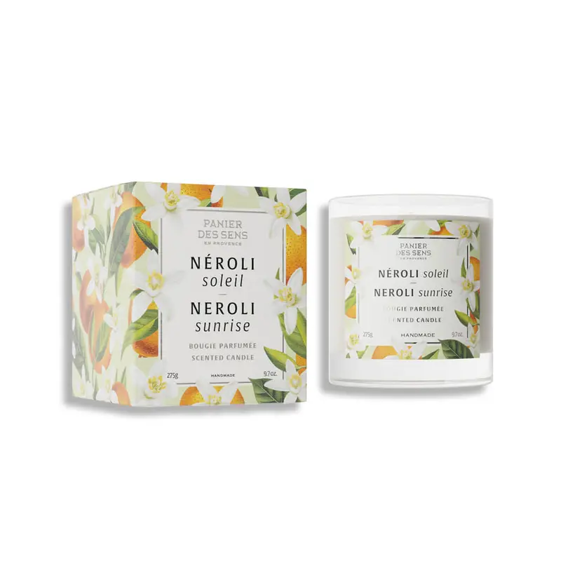 Bougie parfumée cire végétale - Parfum Néroli Soleil 275g