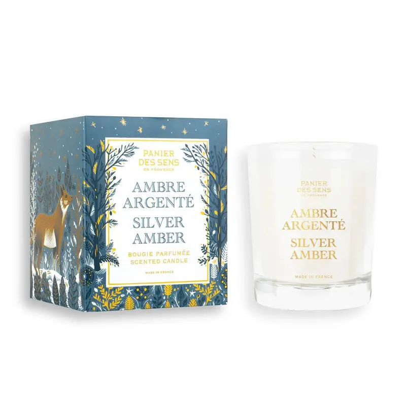 Bougie parfumée Hiver - Ambre Argenté 180g