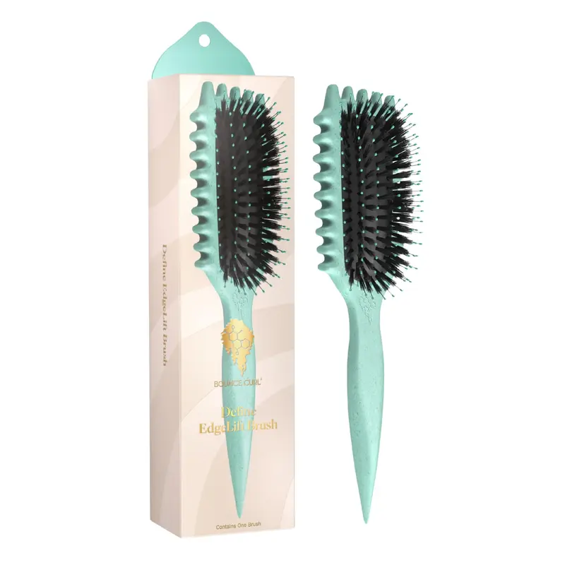 Bounce Curl Define EdgeLift Brush – Brosse 5-en-1 pour Boucles Définies et Anti-Frizz – Bleu-vert