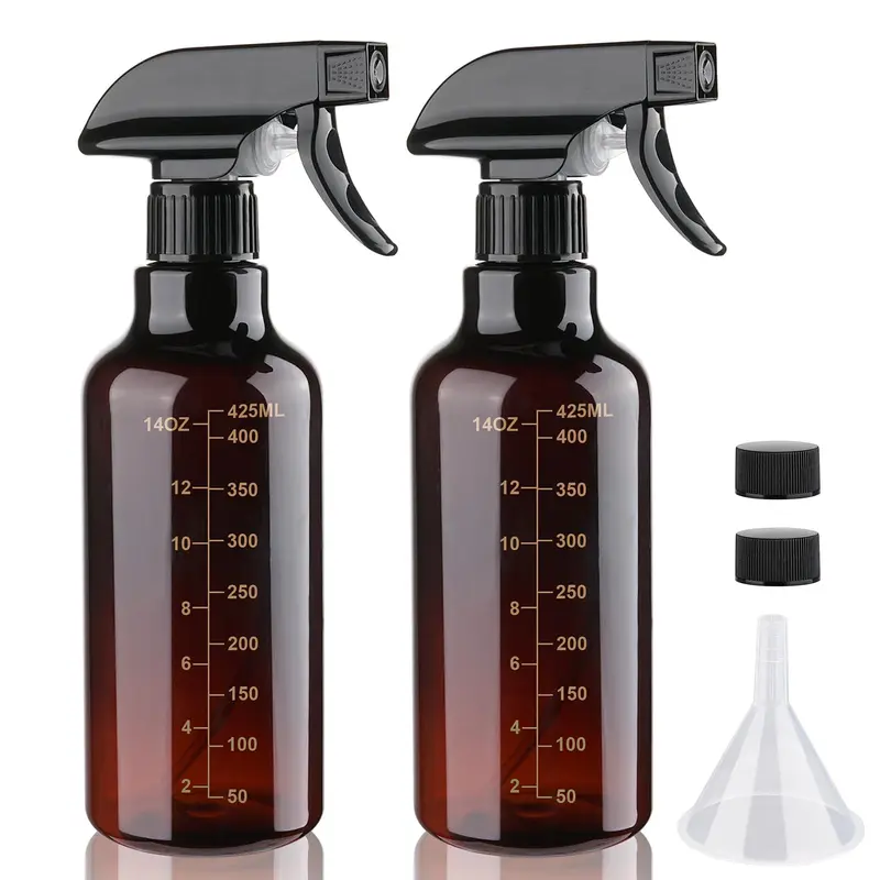 Bouteille Spray Hethyo ambrée 16,9 oz – Lot de 2 bouteilles réutilisables et polyvalentes