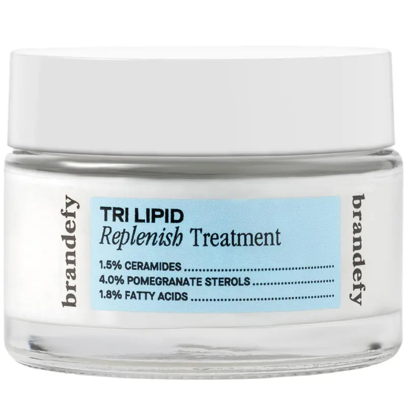 Brandefy Tri Lipid Replenish Treatment – Crème hydratante visage 1,6 oz, 1,5% céramides | 4,0% sterols | 1,8% acides gras – USA