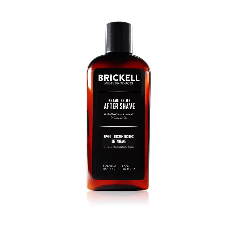 Brickell – Après-rasage apaisant instantané pour hommes, sans parfum, 118 ml
