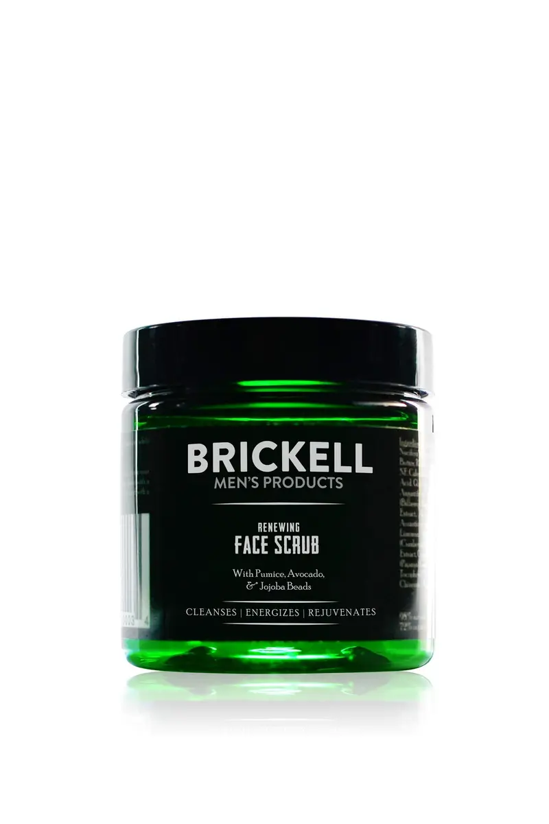 Brickell Homme – Gommage Visage Revigorant pour Homme, Naturel et Biologique, 4 onces, Parfumé