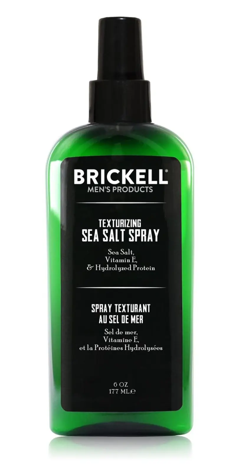 Brickell Men's Spray texturisant au sel marin – Naturel, Bio et Sans alcool, Look plage (6 onces)
