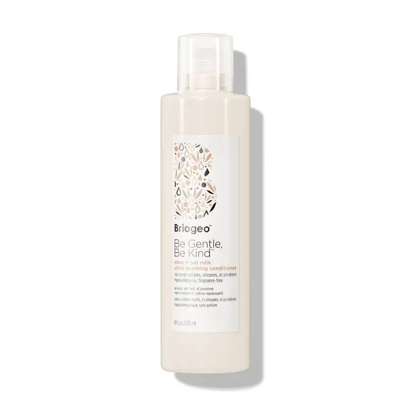 Briogeo Be Gentle, Be Kind – Après-shampoing Aloe + Lait d’Avoine Ultra Apaisant, Hypoallergénique, Sans Parfum, Végan et Cruelty-Free, 236 ml