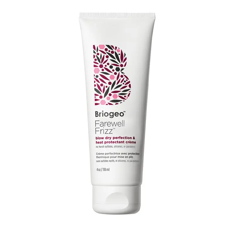 Briogeo Farewell Frizz – Crème protectrice sans silicone, anti-frisottis et chaleur jusqu’à 232°C, 118 ml