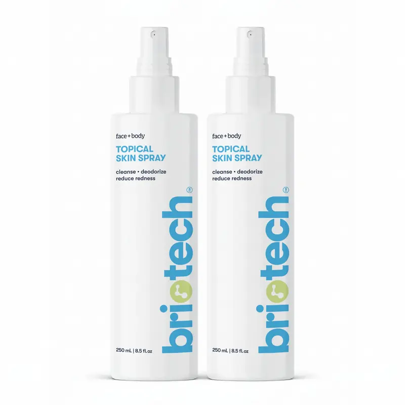BRIOTECH Spray Topique pour la Peau – Acide Hypochloreux HOCl, 2x8,5 oz