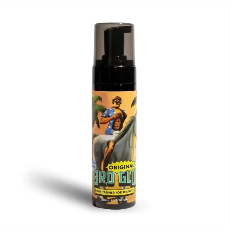 Bro Glo Self Tanner pour Hommes – Mousse légère, application rapide, sans huile
