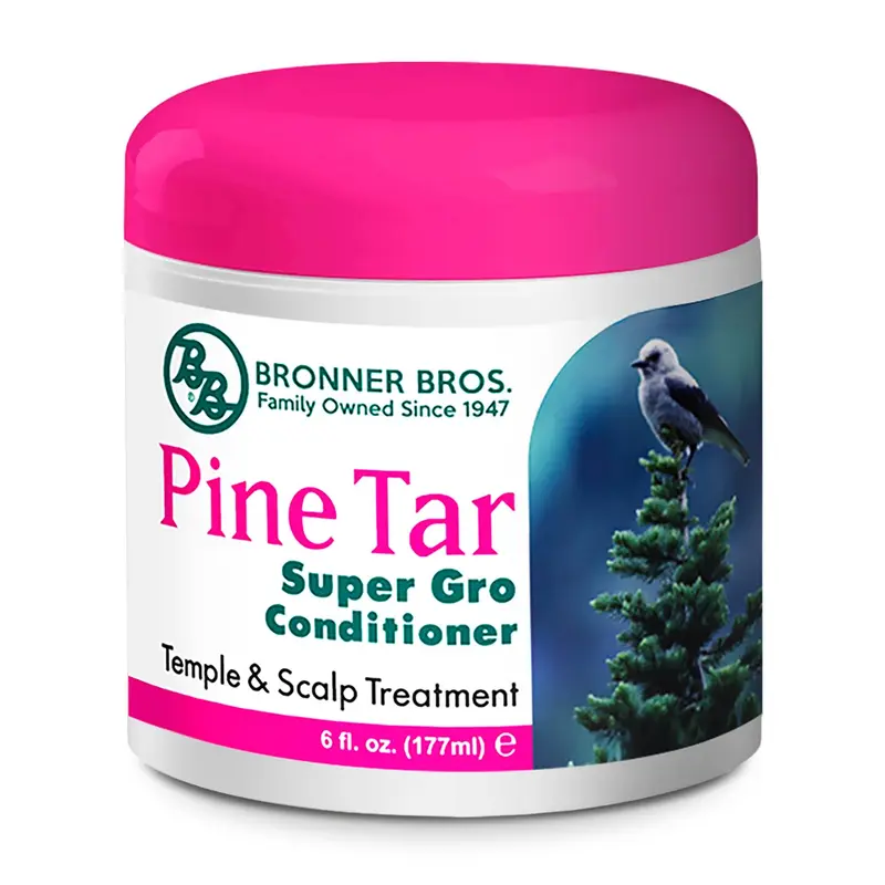 Bronner Bros Soin Super Gro au Poix de Pin pour Tempes et Cuir Chevelu — Hydratant et Profond, 6 onces