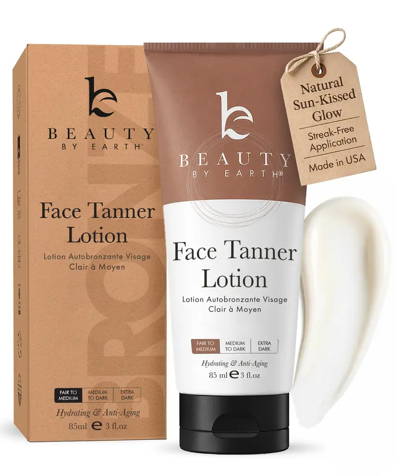 Bronzant Visage Bio – Beauty by Earth, Fabriqué aux USA, Teint Naturel Progressif et Sans Traces