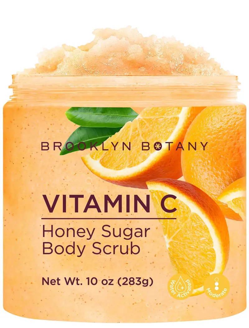 Brooklyn Botany Gommage Corps Vitamine C et Miel – Hydratant et Exfoliant Doux 10 oz