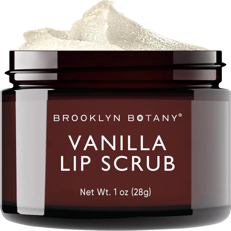 Brooklyn Botany Gommage Lèvres 1 oz – Hydratation et Exfoliation Douce pour Lèvres Sèches et Gercées – Parfum Vanille