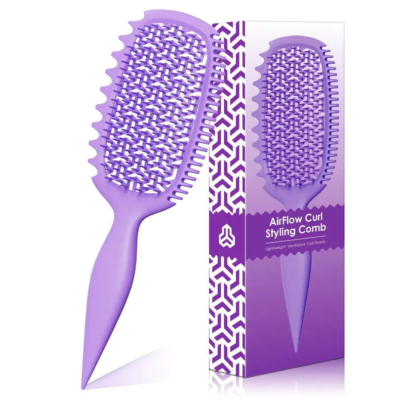 Brosse Définition des Boucles Weldilgit – Poils TPEE fermes pour cheveux épais et bouclés 4A–4C