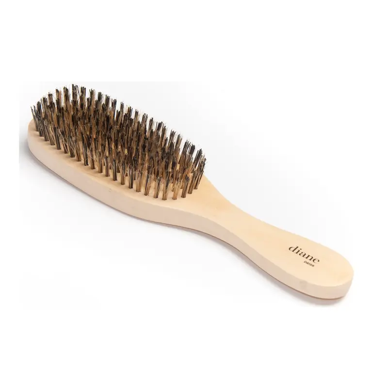 Brosse Diane Renforcée à Poils de Sanglier pour Vagues 360 – Cheveux Épais et Bouclés – Démêlage, Lissage et Brillance