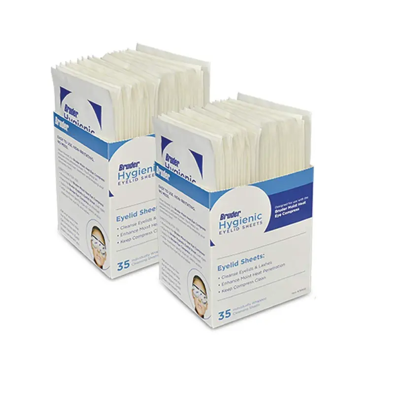 Bruder Feuilles Hygiéniques pour Paupières – Non traitées, Emballées Individuellement, Boîte de 35 (Pack 2)