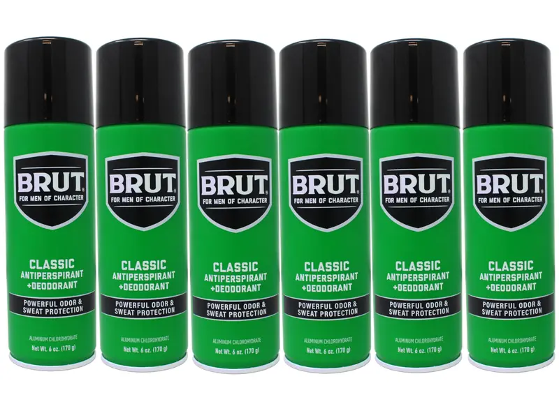 Brut Déodorant Aérosol Classique – Anti-transpirant, Pack 6 (177 ml chacun)