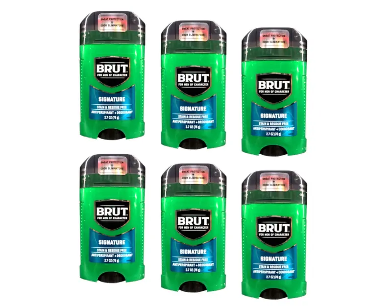 Brut Signature Antiperspirant Déodorant — Pack 6, fraîcheur longue durée