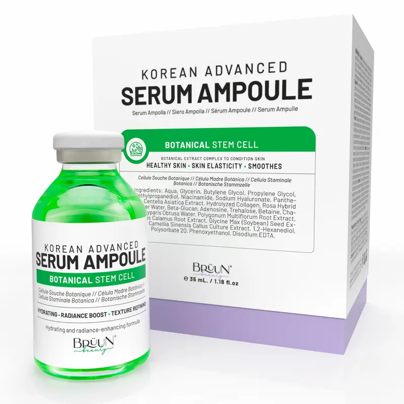 BRÜUN SC - Ampoule Botanique à Cellules Souches | Sérum Booster Corée du Sud pour Visage et Corps – 35 ml