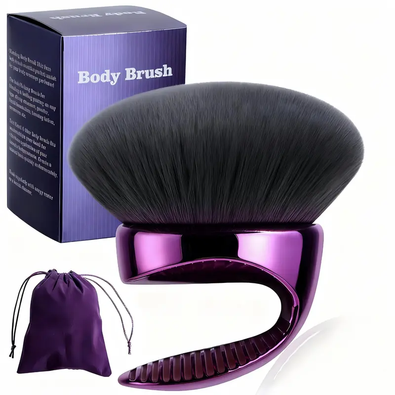 BS-MALL Brosse Corps Extra-Large – Auto-Bronzage et Poudre Libre, Douceur Pro