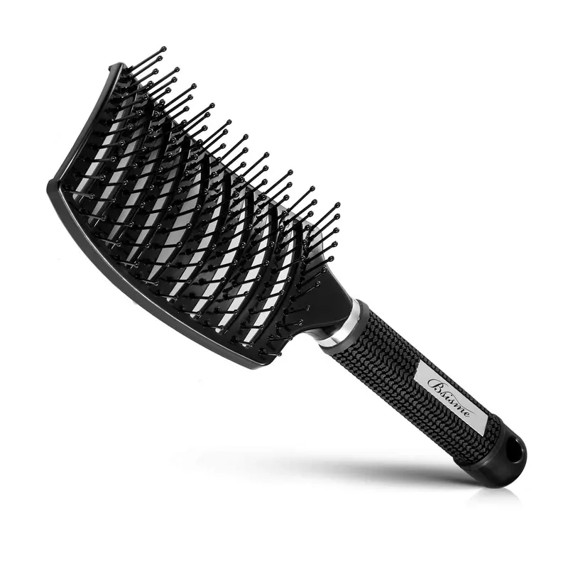 Bsisme Brosse Capillaire Ventilée Courbée — Sèche Plus Vite et Démêle Pour Tous Types de Cheveux