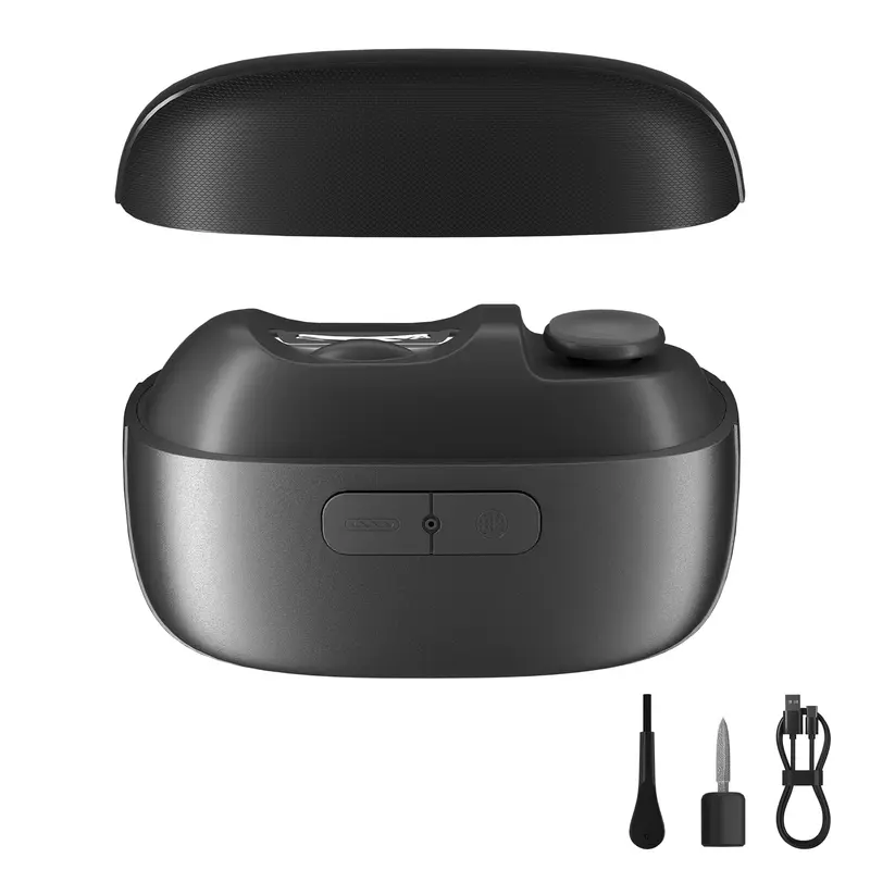 BTWOGO Coupe-Ongles Électrique 3-en-1 avec LED – Polissage Automatique, Stockage de Clips et 2 Vitesses Rechargeable
