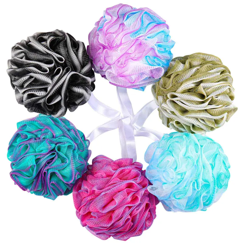 BTYMS Grand Loofah – Éponges de Douche 75 g (5,9 po) – Pack de 6