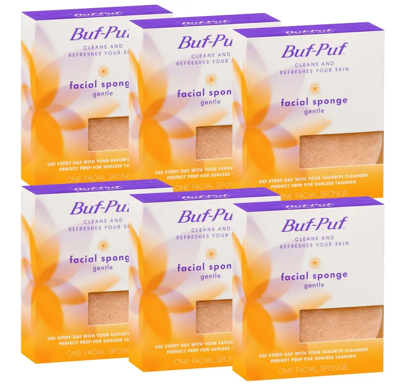 Buf-Puf Éponge Visage Douce et Réutilisable – Pack de 6