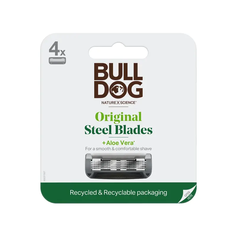 Bulldog – Lames de Rasoir Original pour Hommes – Recharges 4 Pièces