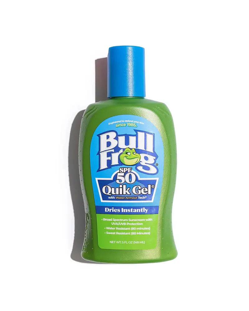 Bullfrog Quik Gel Protection Solaire SPF 50 – Sans oxybenzone et octinoxate, hydratation légère