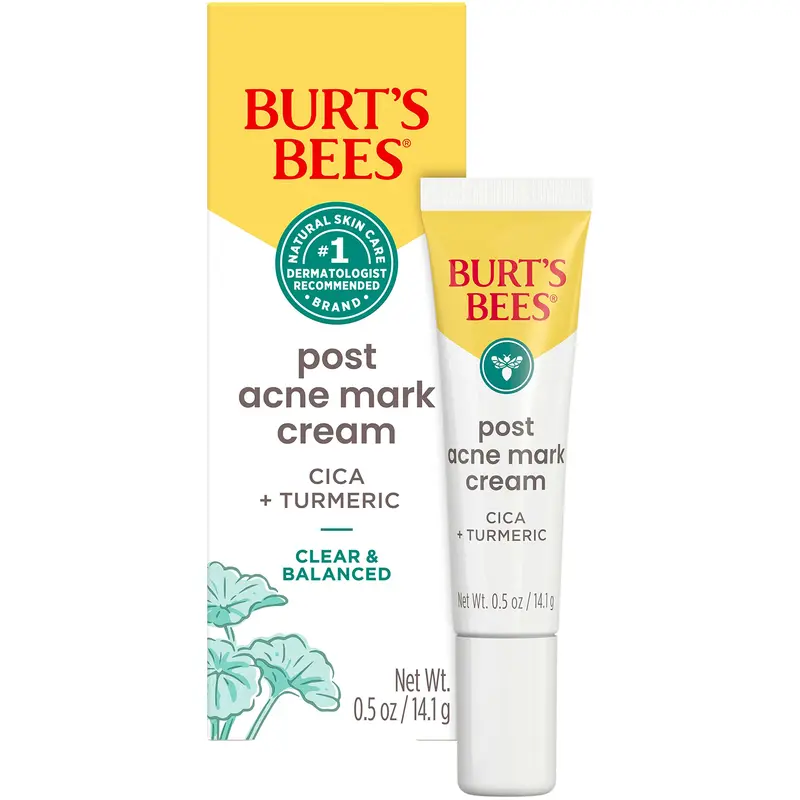 Burt’s Bees Crème Post-Acné – Correction Douce des Taches pour Tous Types de Peau, Curcuma, 0,5 oz