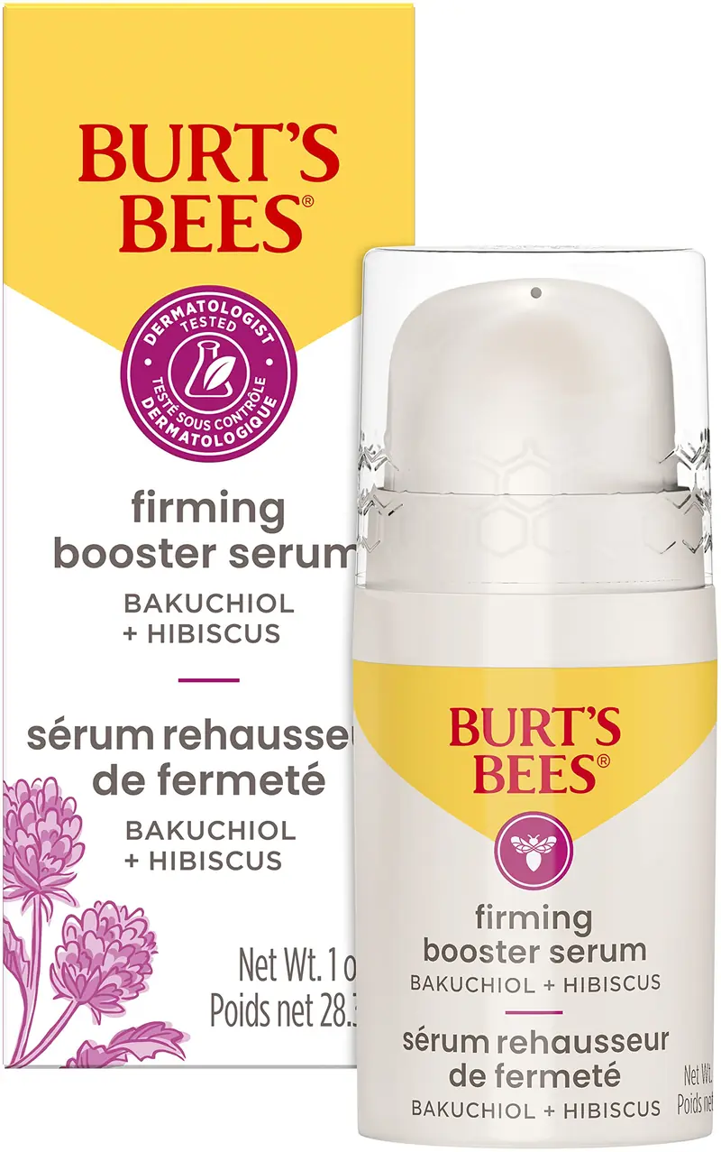 Burts Bees Sérum Concentré Fermeté Visage – Bakuchiol Hibiscus, Alternative Naturelle au Rétinol, 30 ml