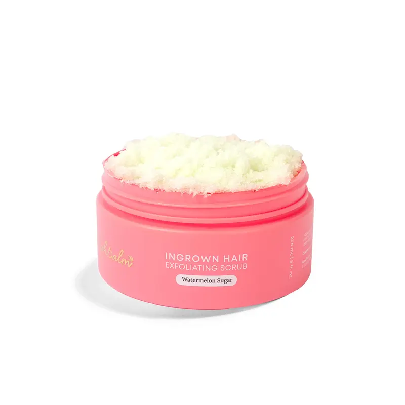 Bushbalm Gommage Exfoliant Watermelon Sugar – Pré-rasage, poils incarnés et peau sensible – 236 ml