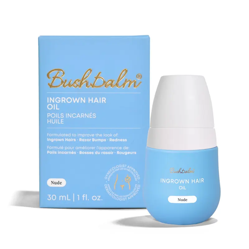 Bushbalm Nude Oil – Prévenir et réparer poils incarnés, irritations et rougeurs après rasage – 30 ml