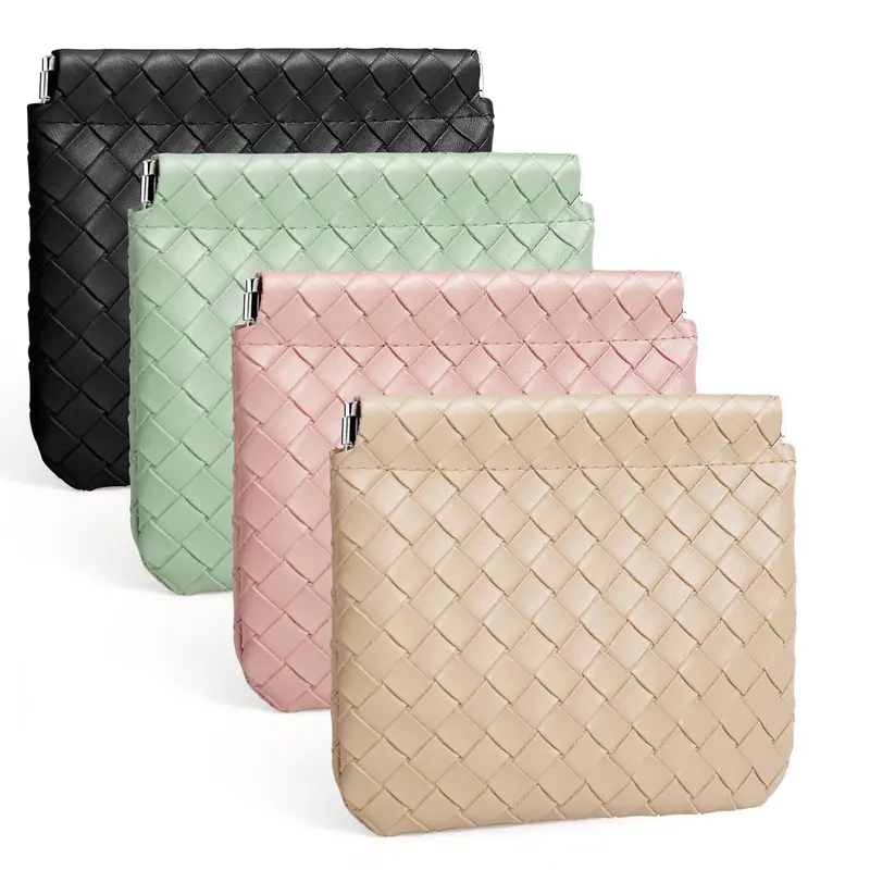BUSOHA – Lot de 4 Pochettes Maquillage Mini Portables pour Sac à Main | Trousse Cosmétique Élégante et Organisée
