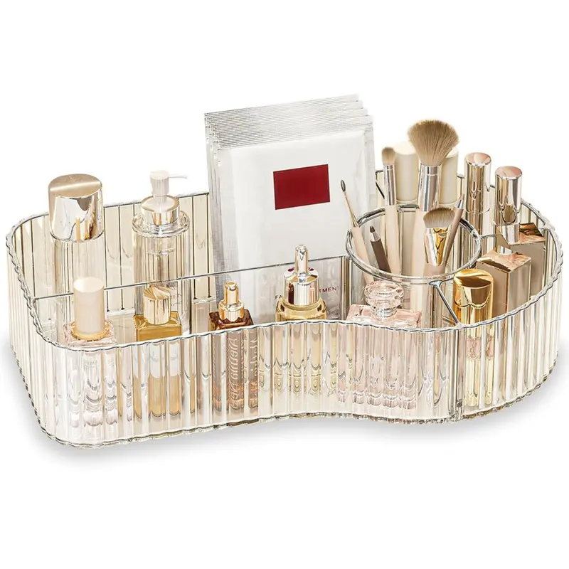 BVGDGSD Organisateur Maquillage Transparent – 5 Compartiments