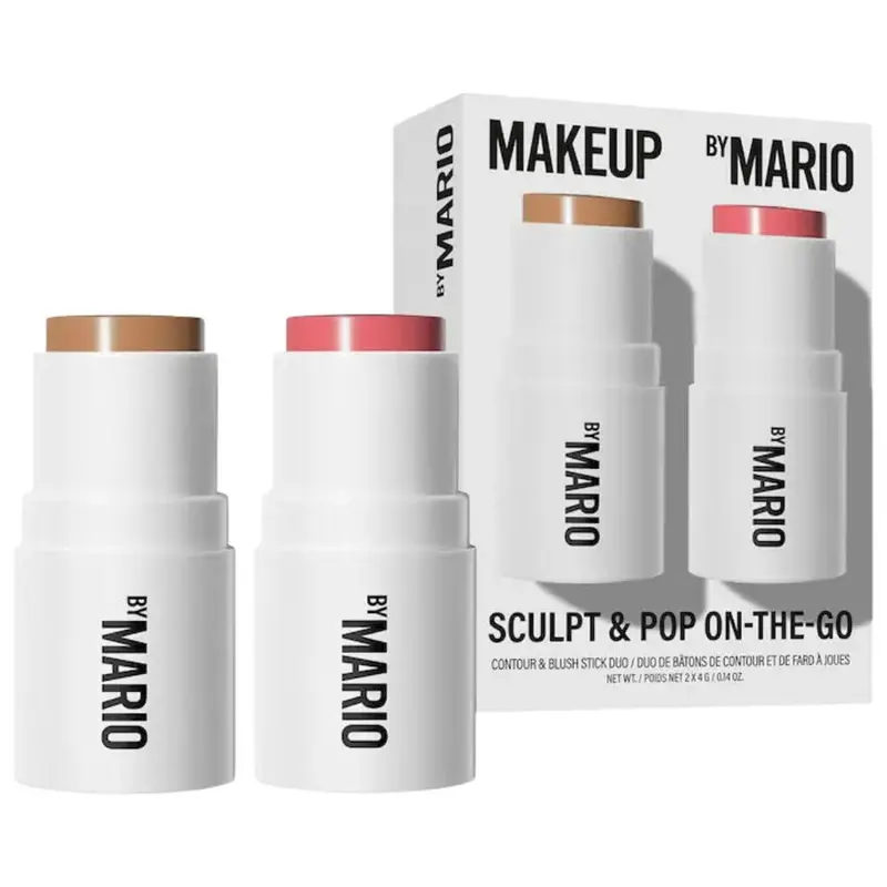 BY MARIO Sculpt & Pop — Duo contour et blush à emporter Light Medium & Sweet Pink