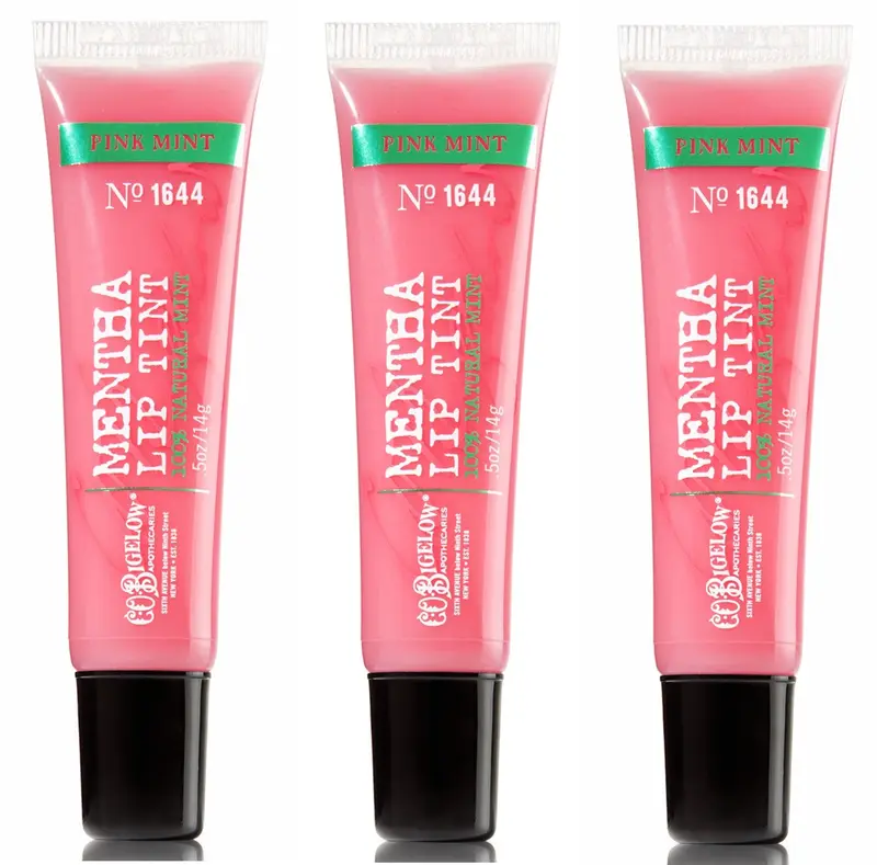 C.O. Bigelow Lot de 3 Mentha Lip Tint Pink Mint #1644 – Teinte Rose Menthe