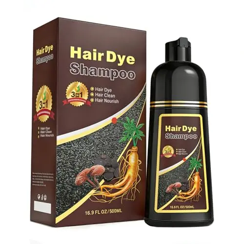 Callmynm Shampoing Colorant Vin Rouge 3 En 1 – Couleur Durable 3–4 Semaines, 500ml