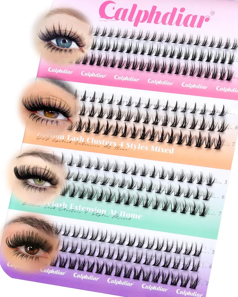 Calphdiar Paires de Cils Inférieurs – Extensions DIY 4 Styles (5–7 mm) 225 Pièces